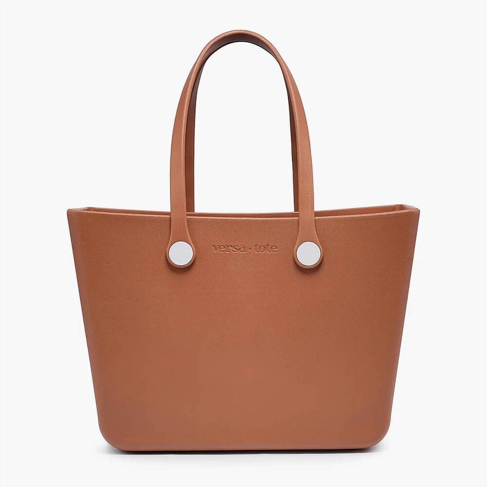 NEW JEN & CO. women's carrie versa tote bag with interchangeable straps in brown